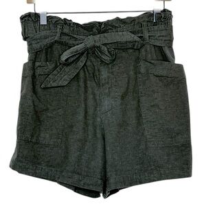 Toad & Co Tarn Shorts Belted Paperbag Green Hemp Blend Medium Gorpcore Hiking